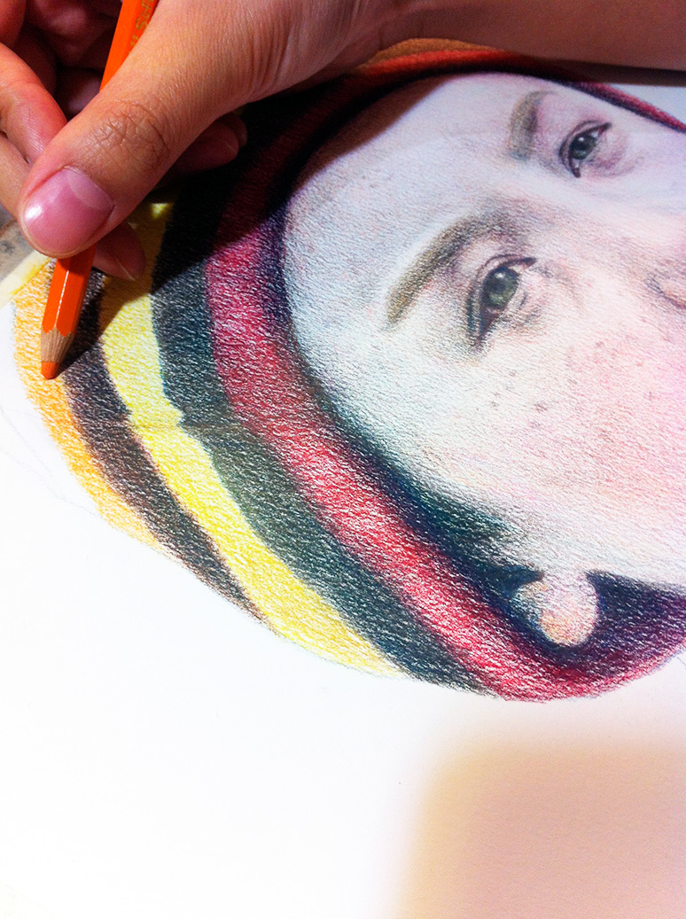 Colour drawing colour portrait realistic colourpencil colour pencil