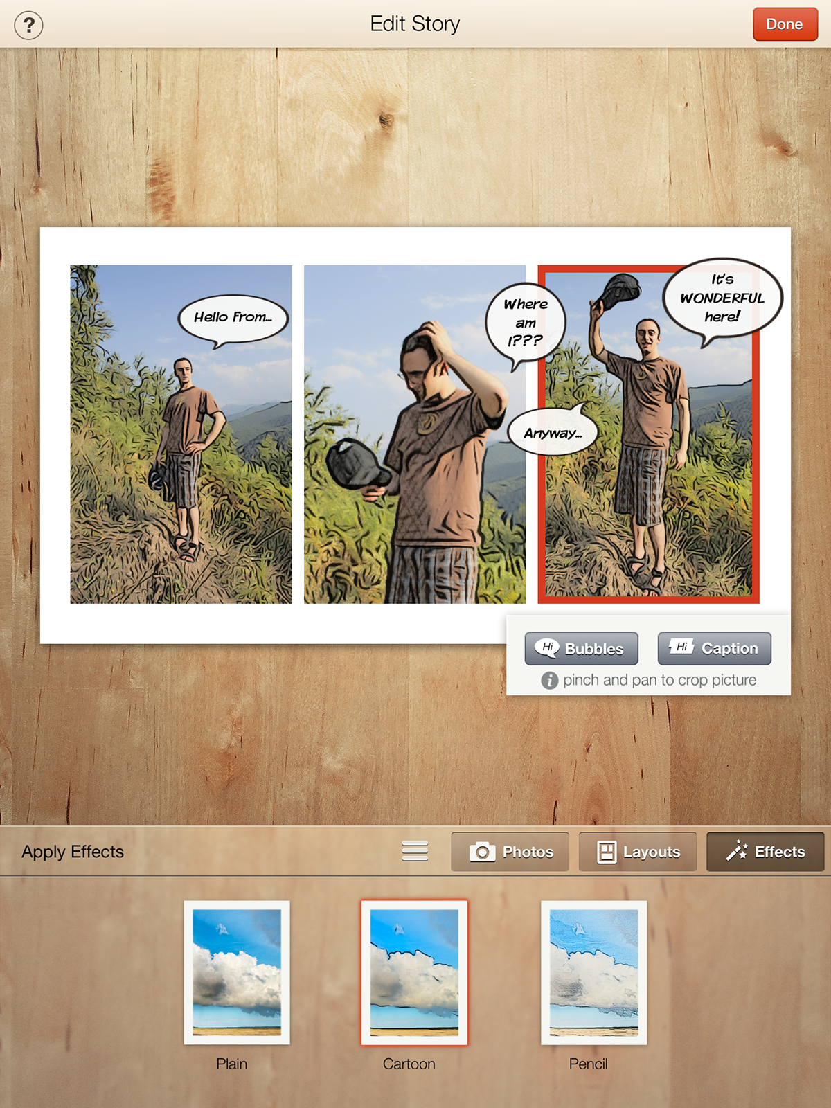 iPad App iPad comic Story telling