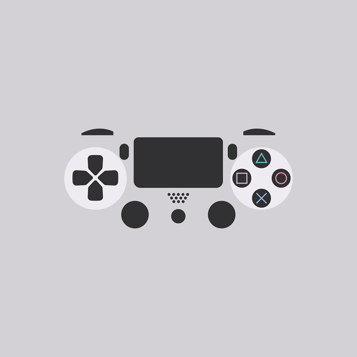 gamepad console controller Ps4 xbox One wii remote GameCube minimal neonmob society6 print art XBOX 360