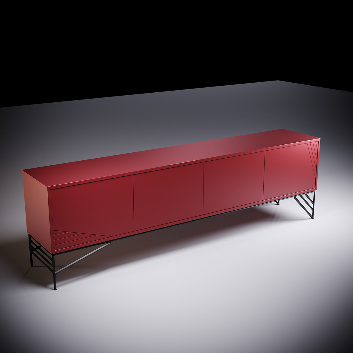 console 3D visualization furniture design set Coffee table Entertainment legs
