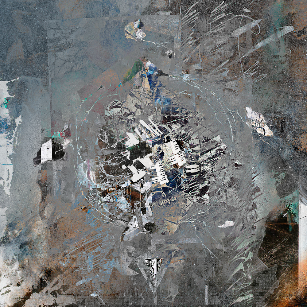 abstract Digital Art  hunger landfill garbage composition leftovers circle textart