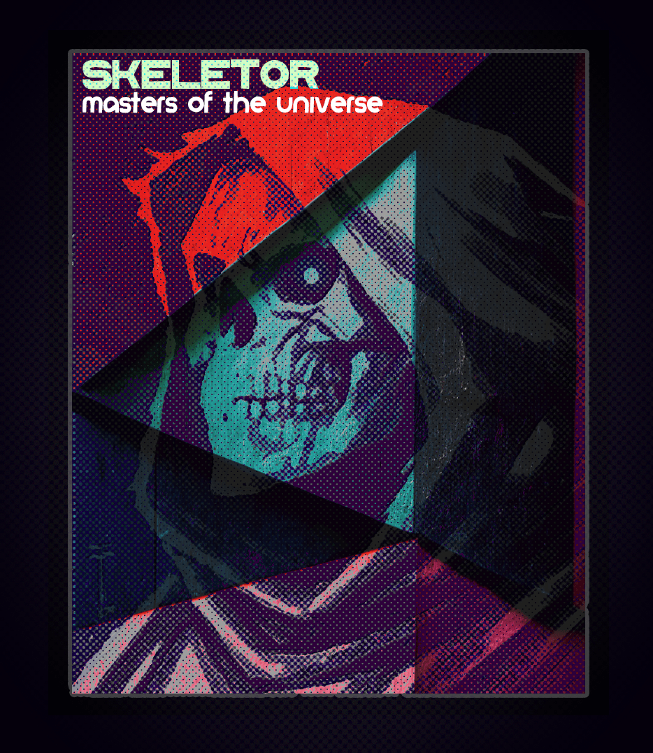 skeletor Masters of the Universe cartoon digital illustration artwork design graphic design  halftone texture he-man