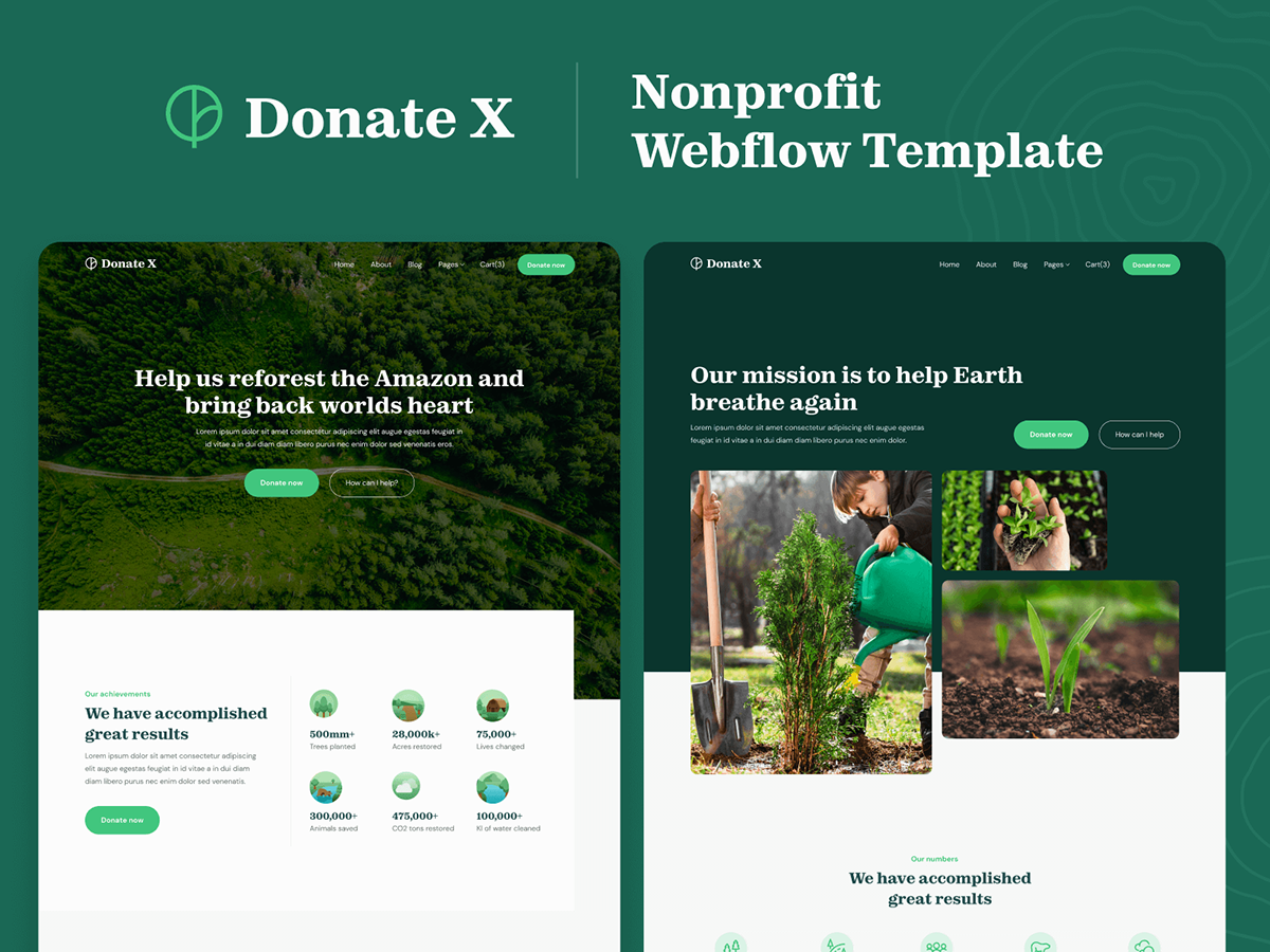 Donation Webflow Website Template