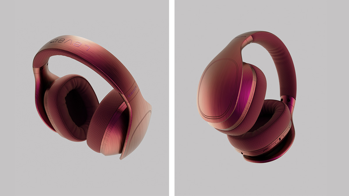 CGI cmf degital design headphone industrial design  keyshot product Samsung visualization