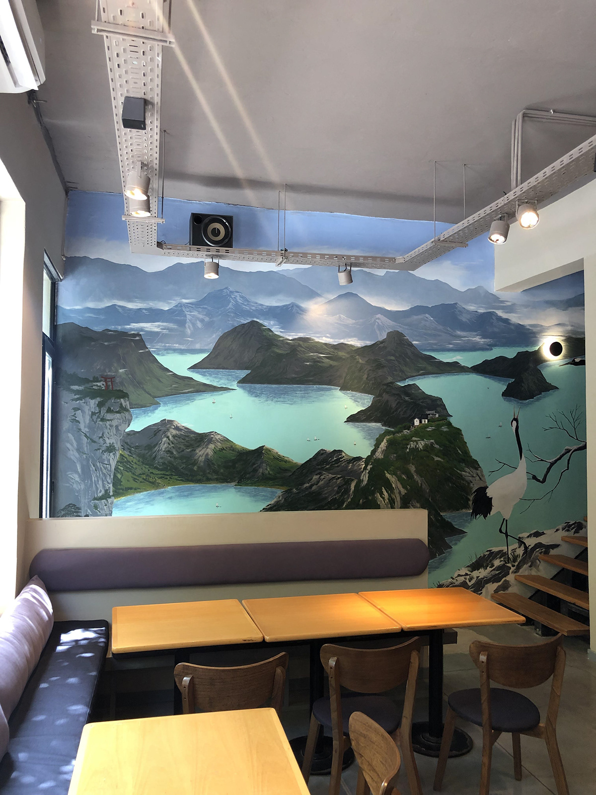 Nature Sushi japan restaurant Mural painting  