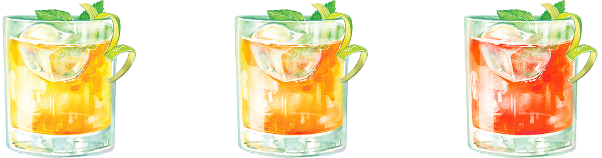magazine cocktail drink mojito lime watercolor illustration commission mint food illustration boston