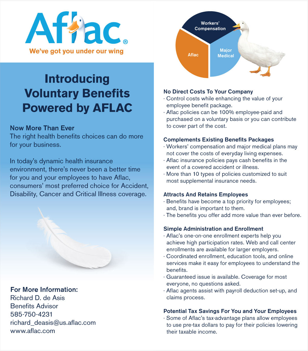 aflac duck benefits infographic information design Layout