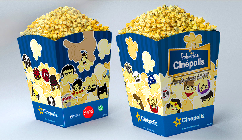 ilustracion ILLUSTRATION  design diseño graphicdesign diseñografico popcorn Palomitas cine Cinema
