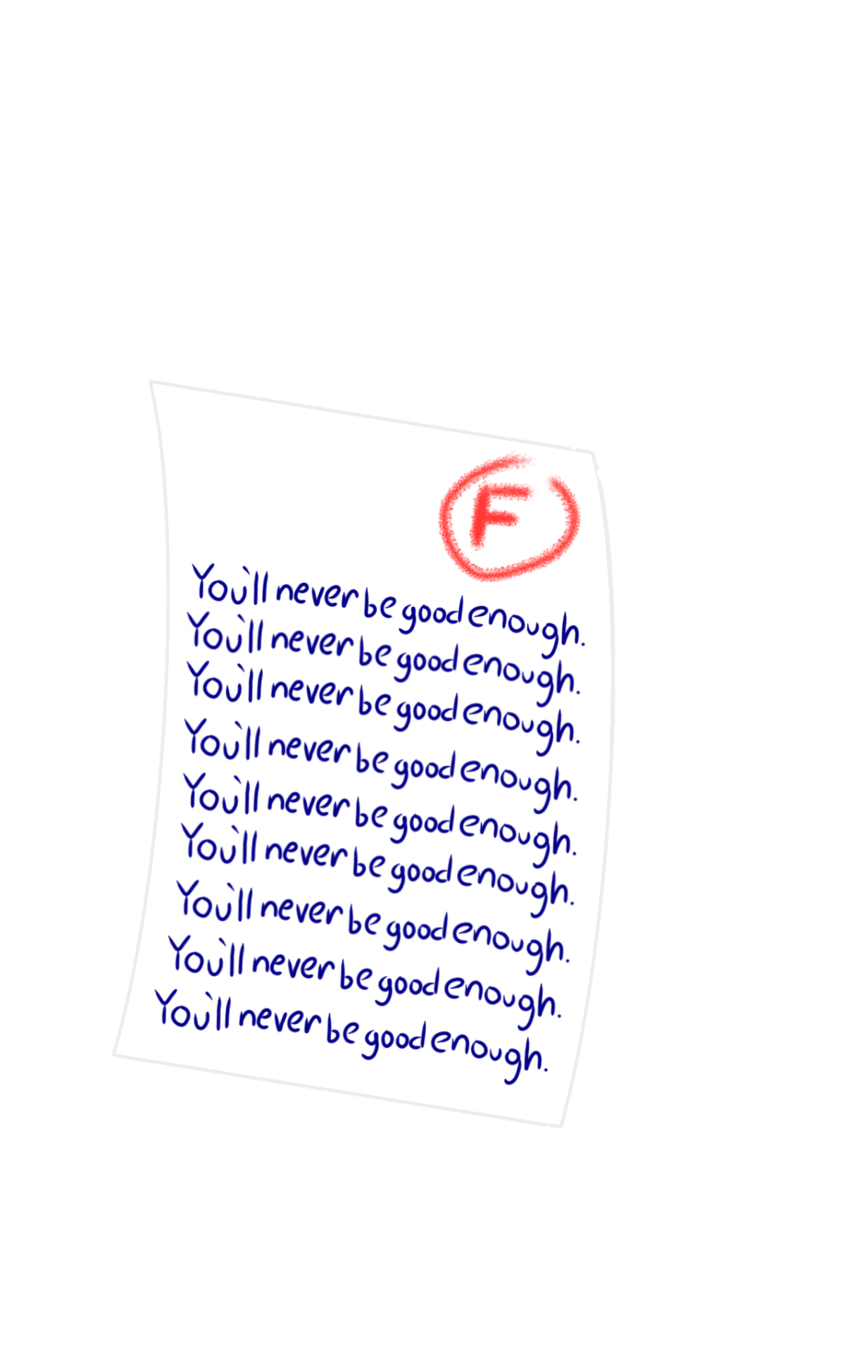 paper test paper failure ILLUSTRATION  graphic design  fear