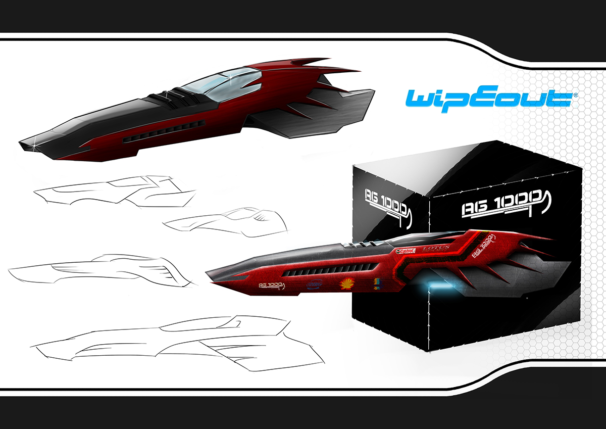 wipeout game ship car open wheel Racing anti gravity hover