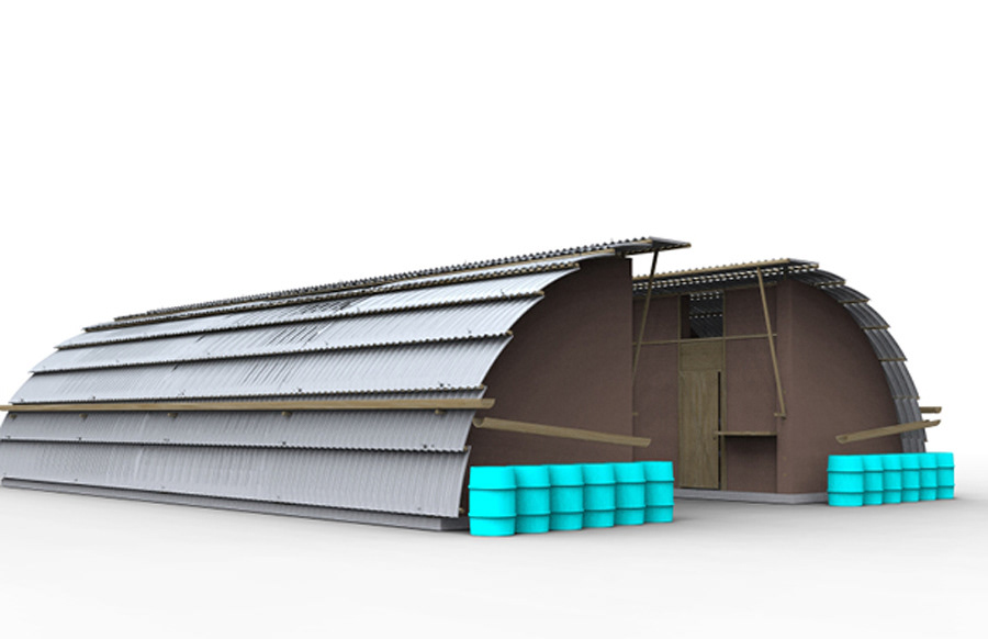 Project Les Cayes Haiti Haiti rebuild rendering housing dorm Render graphics 3d modeling
