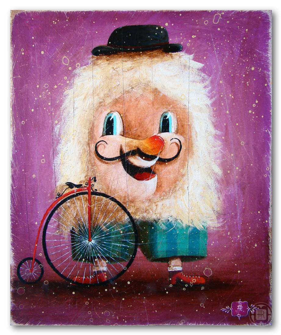 illustrations Paintings Illustrations for children Bicycle pink pink hair