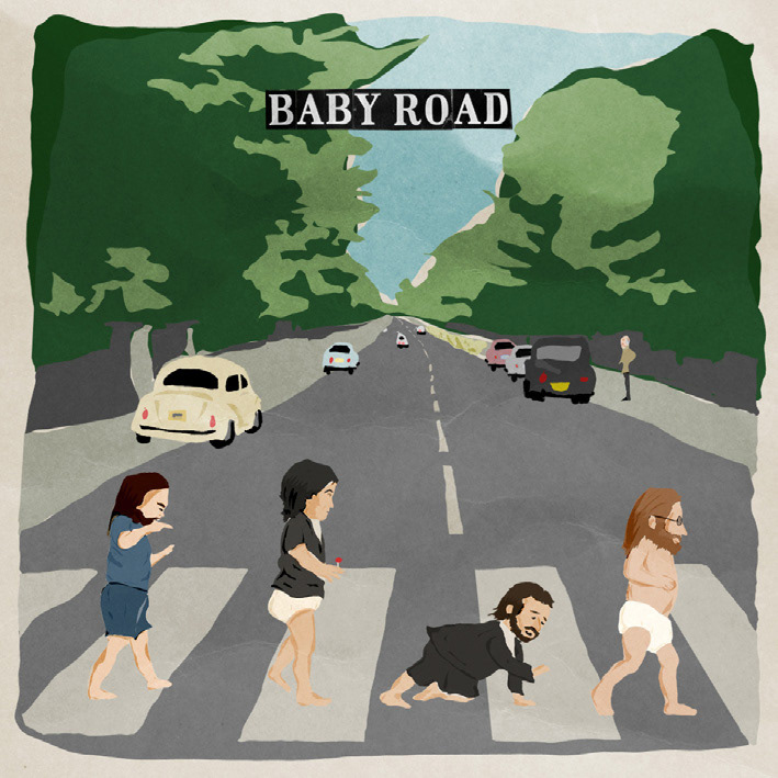 abbey road Baby Road Beatles ilustration ilustracion roldan harrison Lennon McCartney the beatles