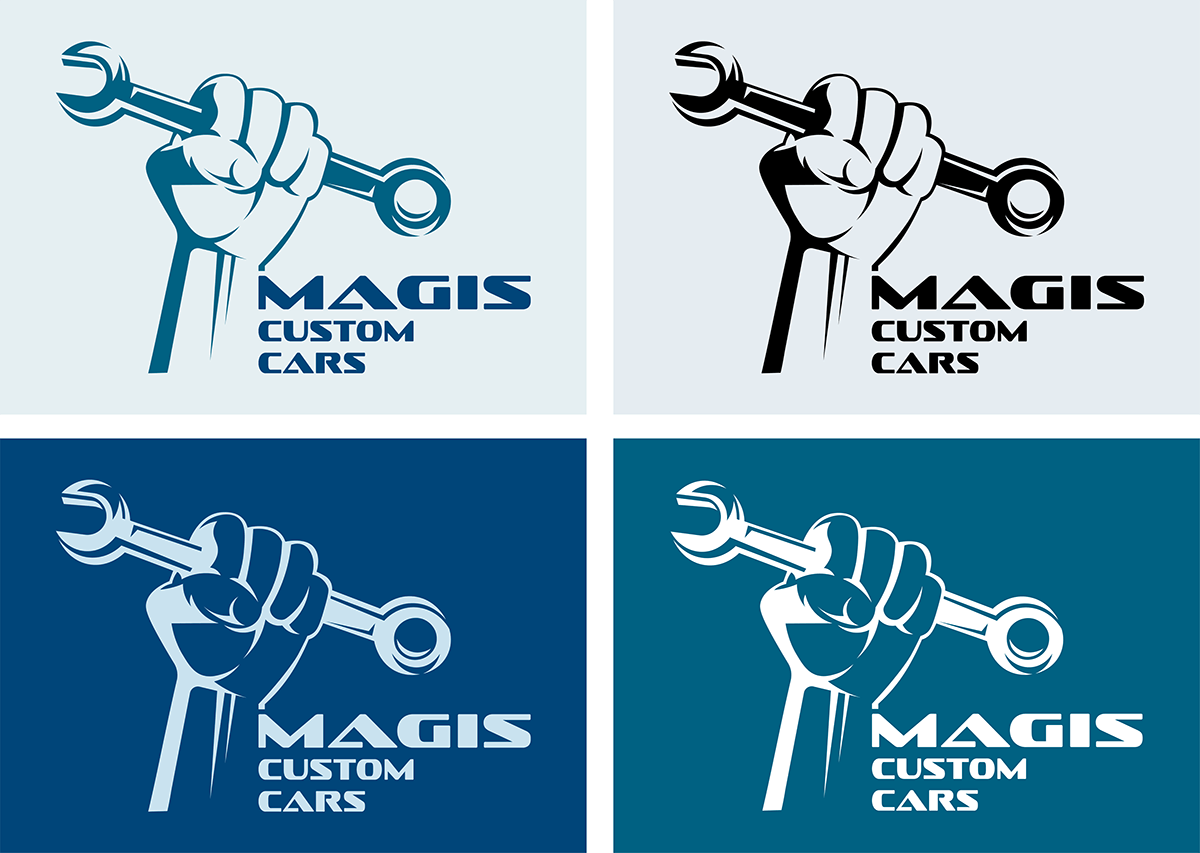 magis Logo Design visual identity Magis Custom Cars