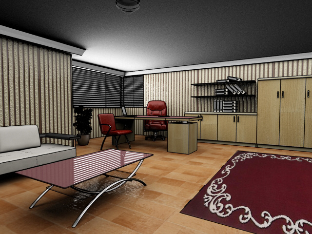 3d office modern office Interior
