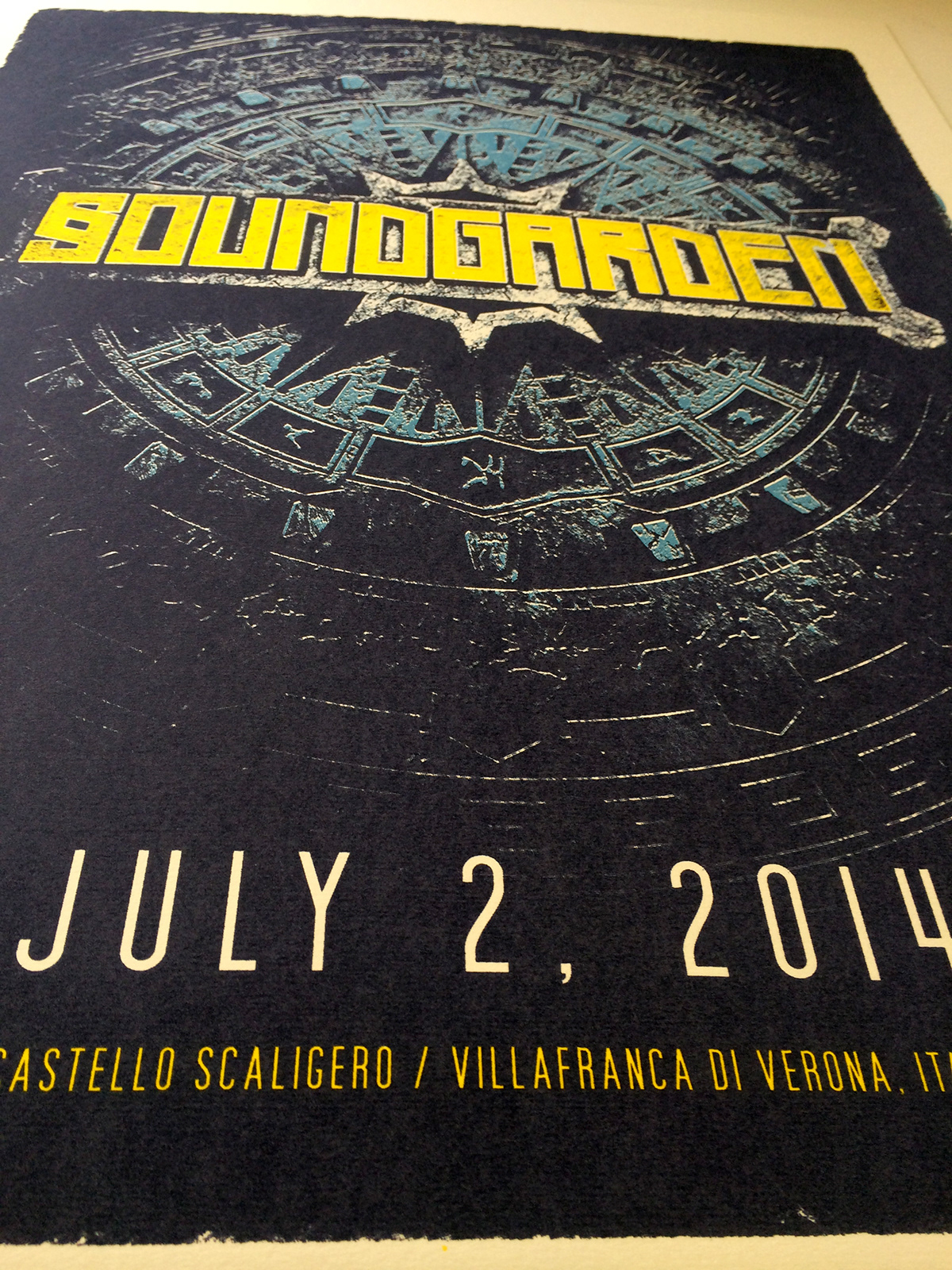 soundgarden VILLAFRANCA DI VERONA Castello Scaligero chris cornell gig poster screen print