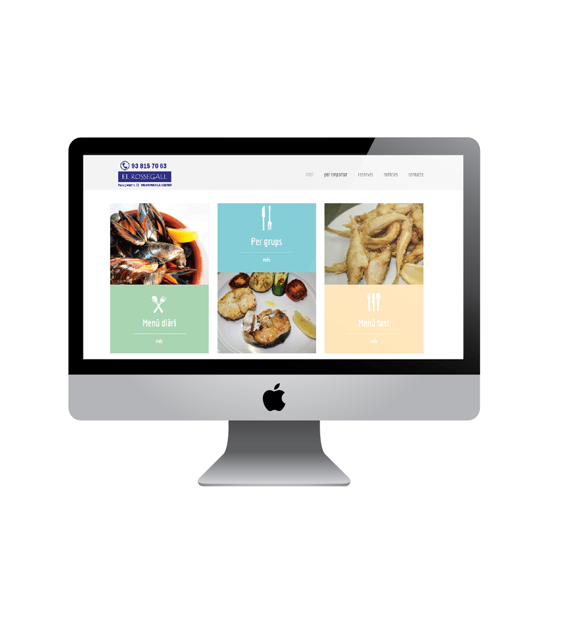 web responsive restaurante elrossegall