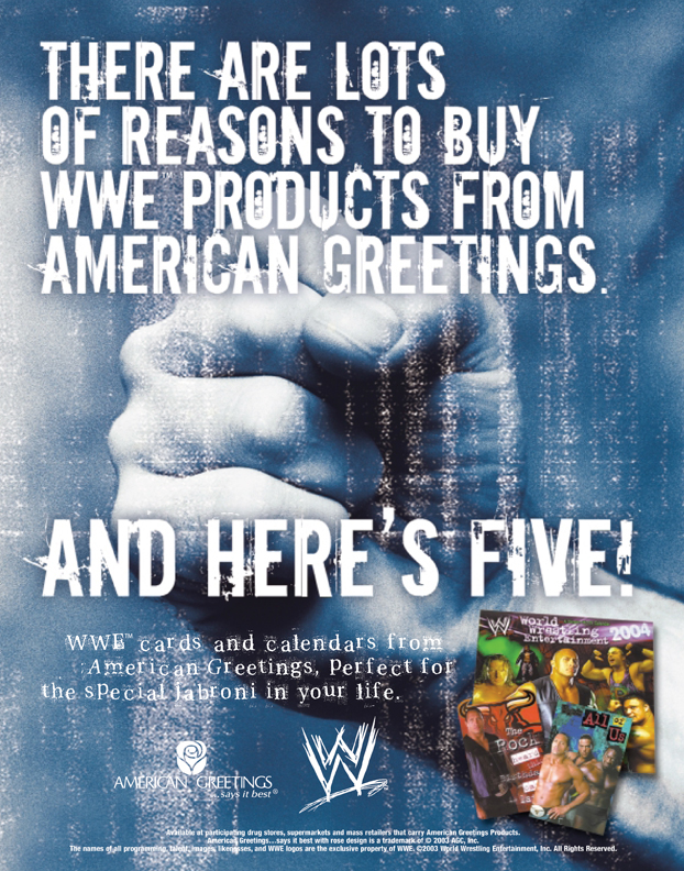 Wrestling ag American Greetings cards ad