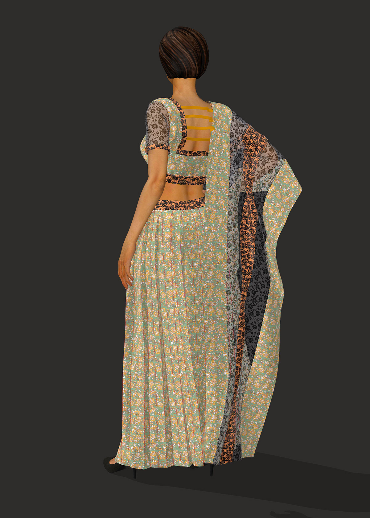 Ethnic Wear 3d ethnic wear indian costumes 3D Clothing 3d lehenga LEHENGA DESIGN 3d blouse design Custom Clothing