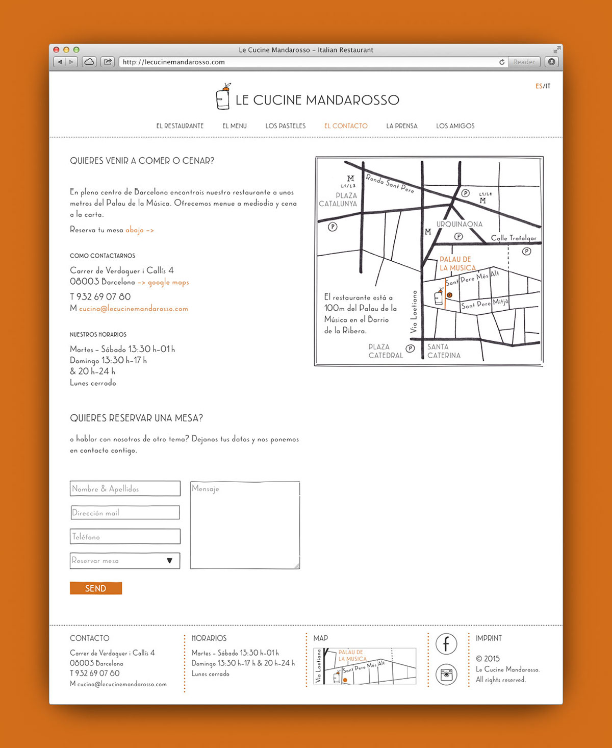 Webdesign Responsive restaurant Website Project Management