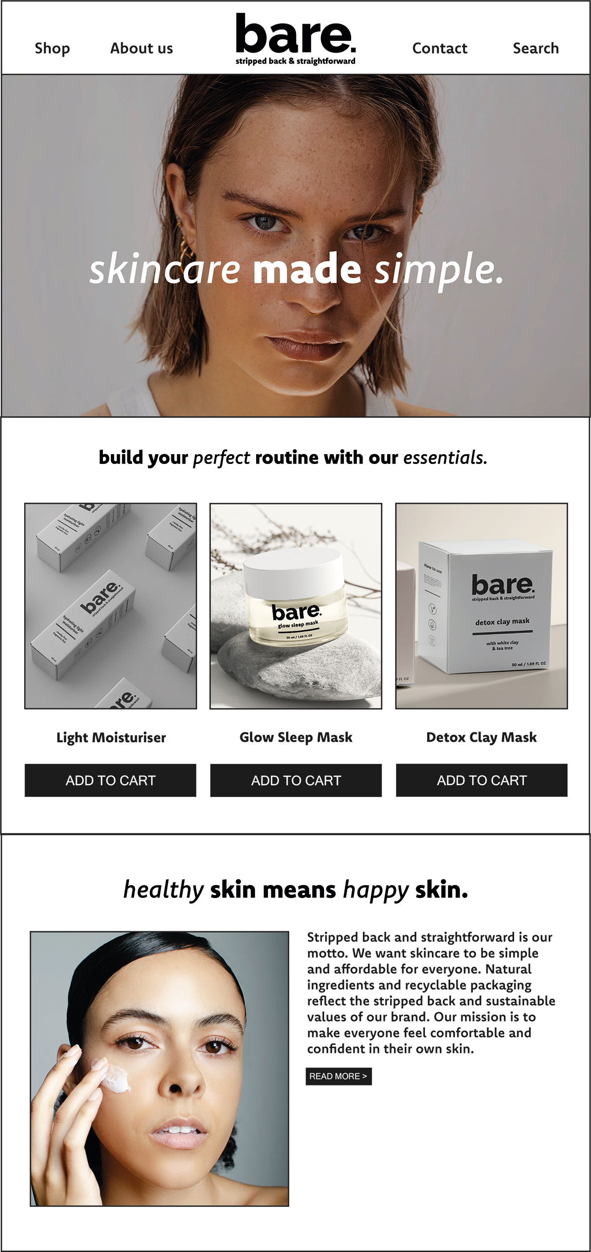 beauty Brand Design mockups packaging design skincare Sustainable Website Design branding  Logo Design Social media post