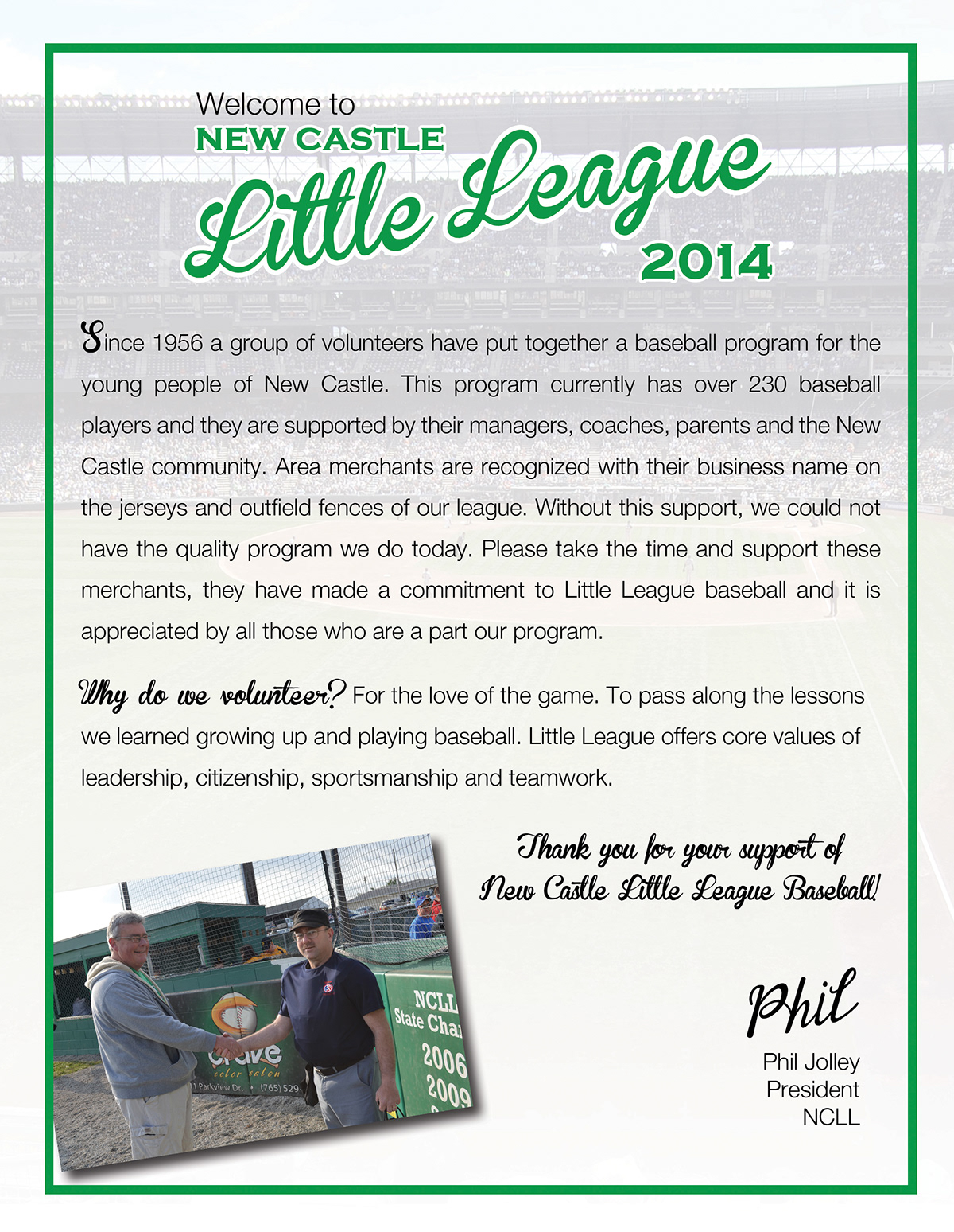 new castle Little League magazine