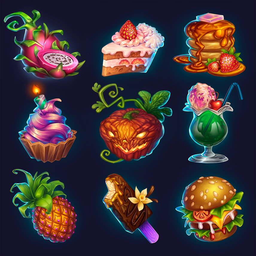 2D art casual game digital painting Game Art Game Assets Game Development icons