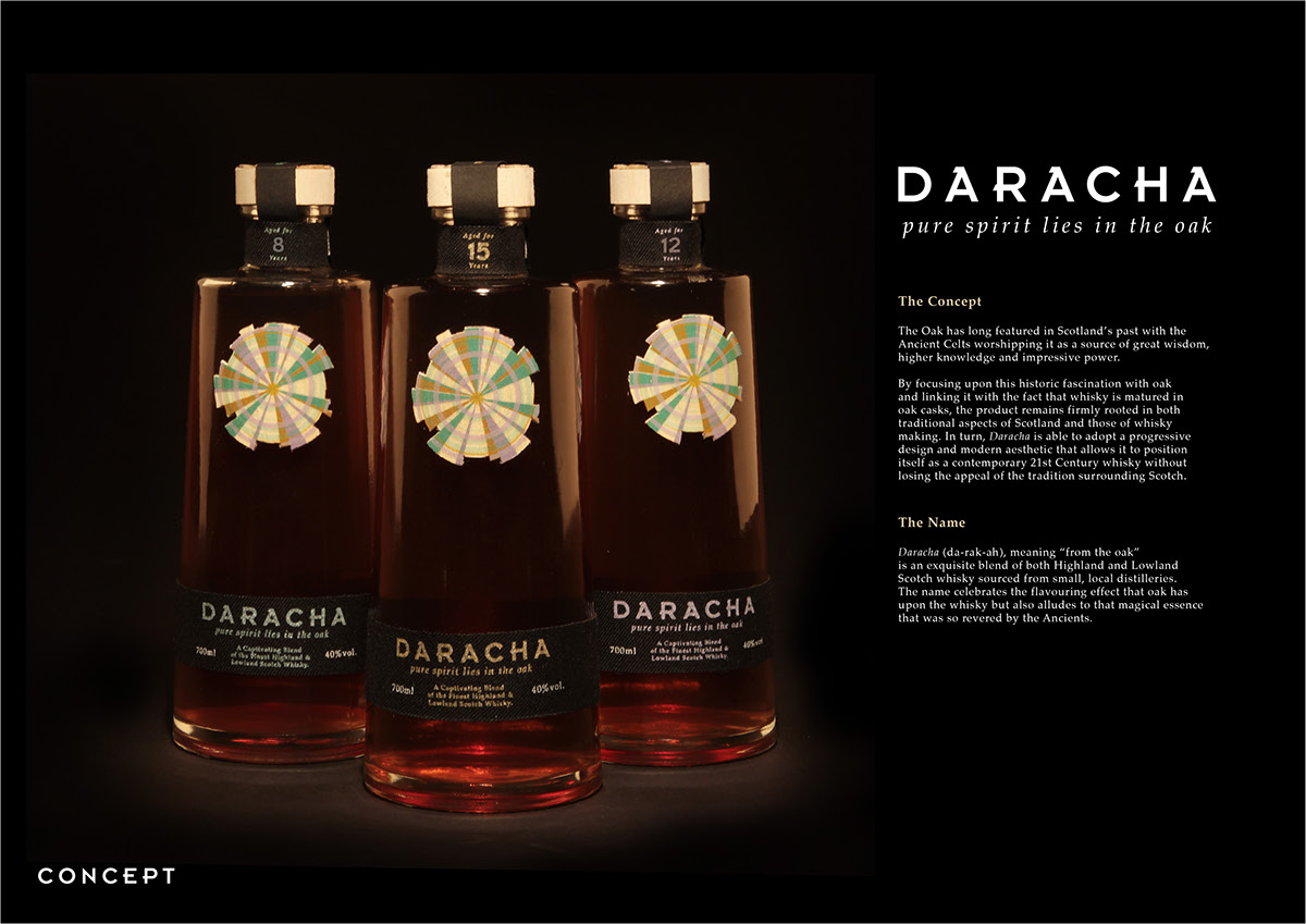 D&AD  whisky female bottle oak daracha scotch