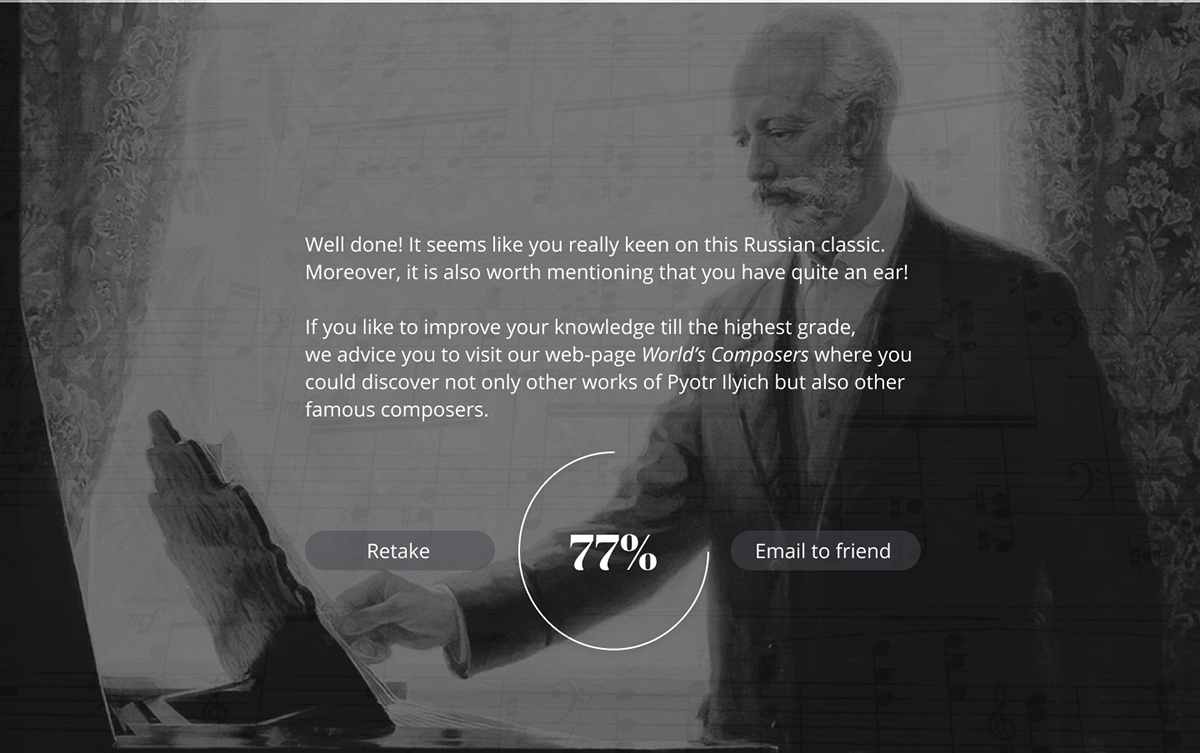 art black and white Classical classical music Composer music Tchaikovsky typography  