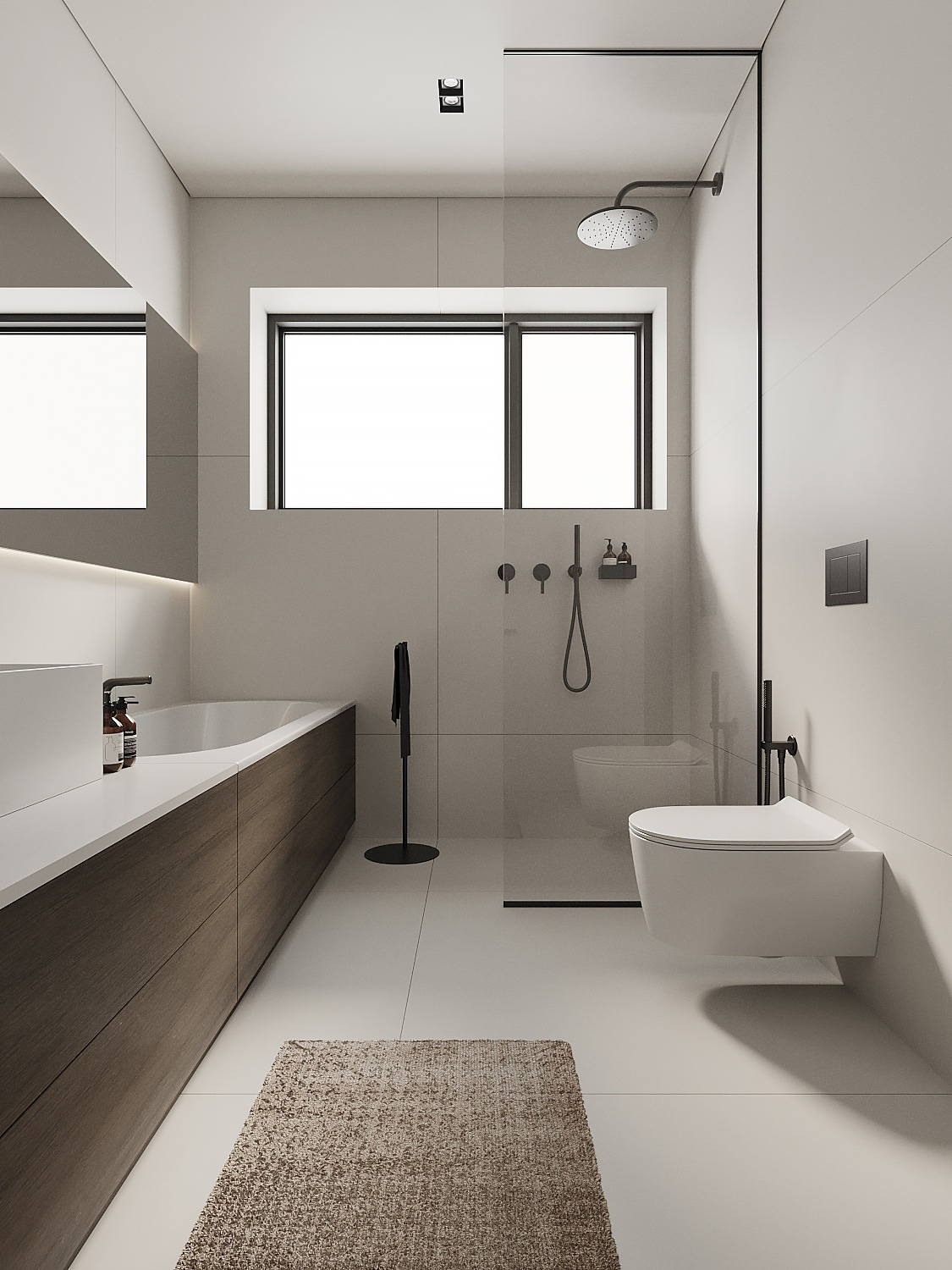 bathroom interior design  visualization Render modern 3ds max corona CGI 3D