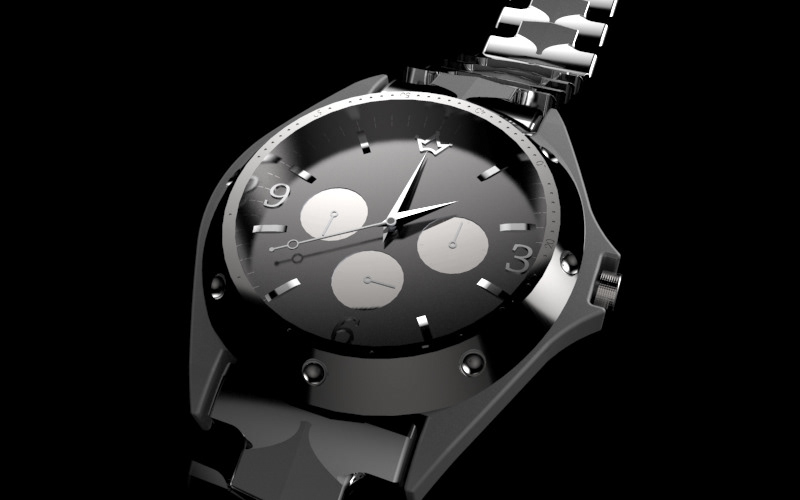 watch wrist watch silver luxury Solidworks keyshot industrial design product