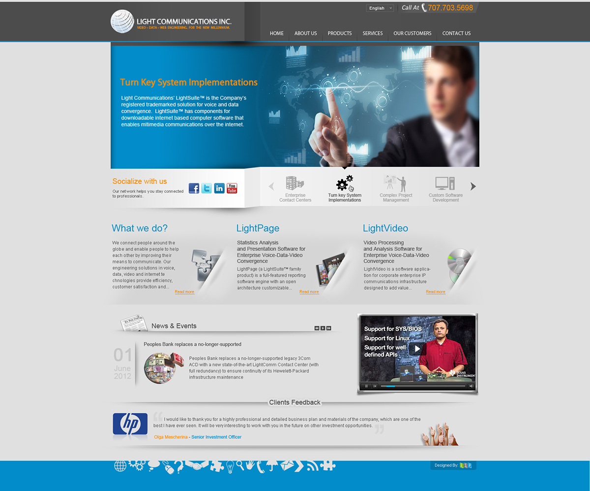 enterprise services User Account  Website design