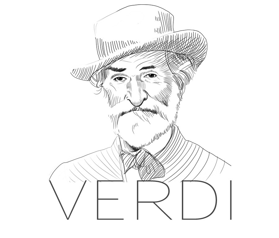 Verdi drawings history Italy italian