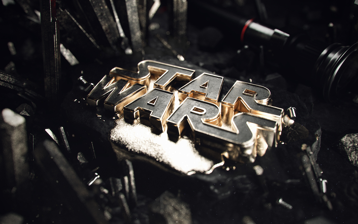 star wars The Force Awakens lightsaber CG 3D scene Render
