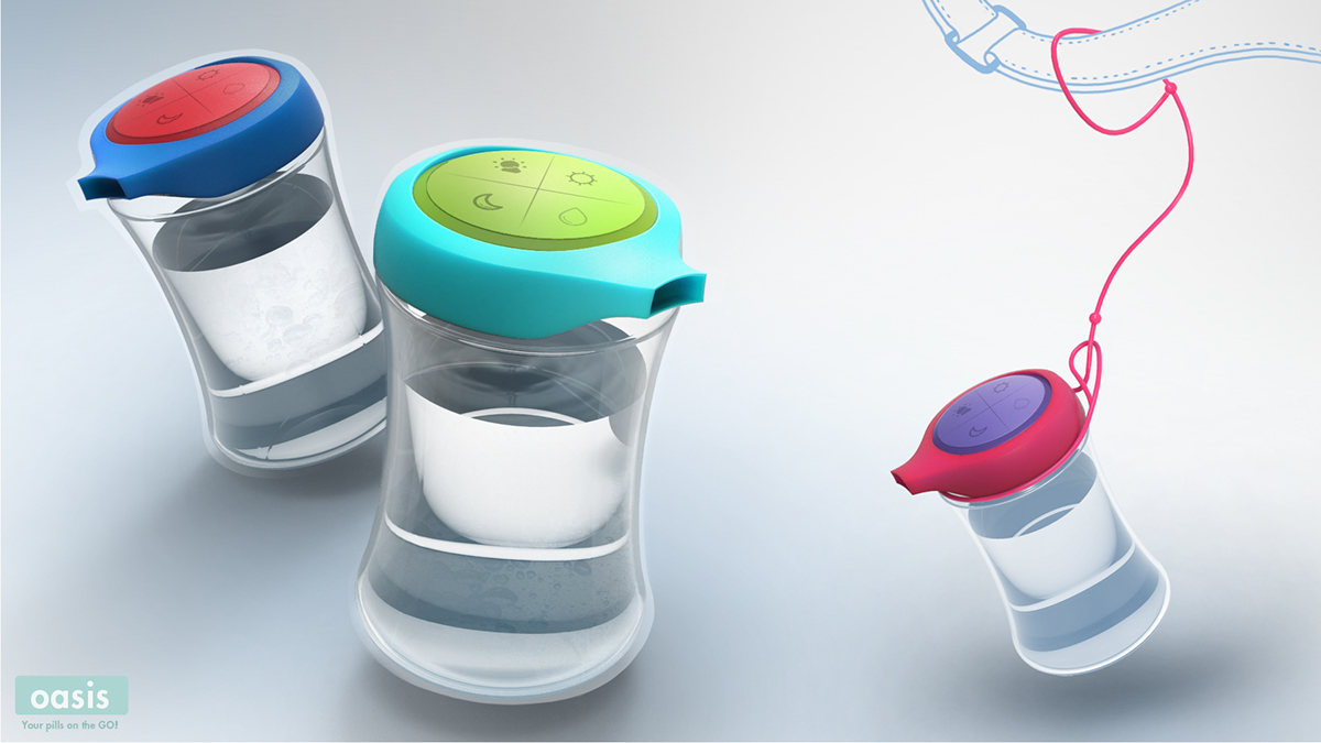 medicine pills bottle water Efficient compact modular design product portable