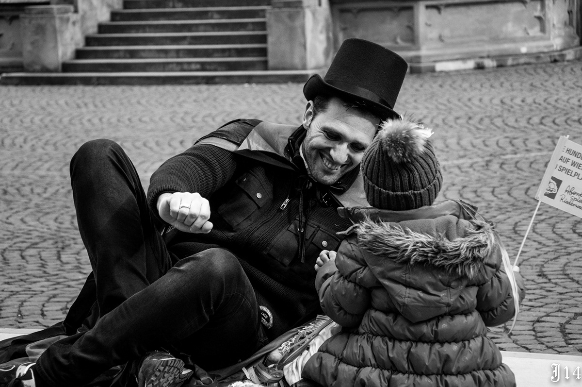 Frankfurt Fasching Carneval blackandwhite streetphotography
