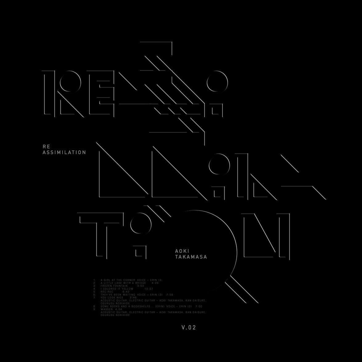 album art cover black and white Aoki Takamasa geometry Angles
