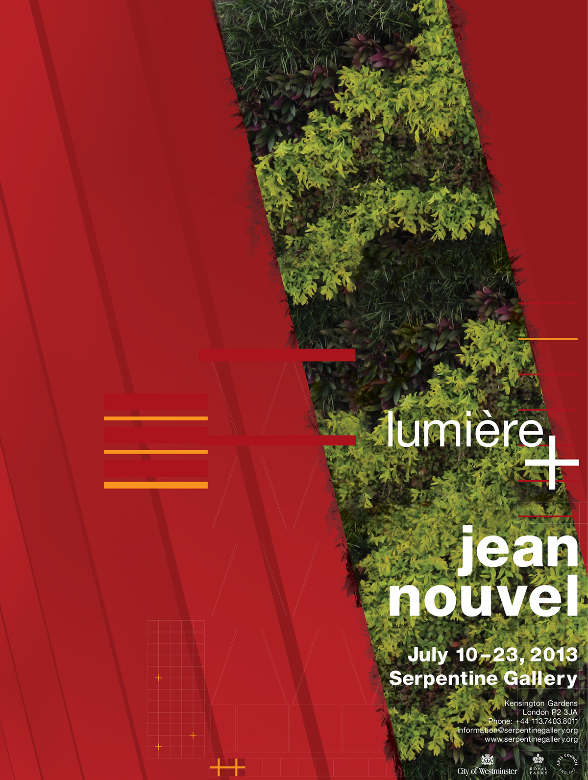 lumière light jean nouvel Nature deconstructed Layout red green