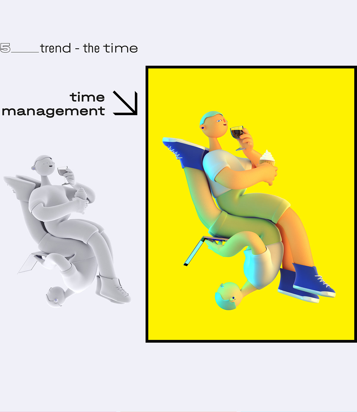 3d illustration for book time management