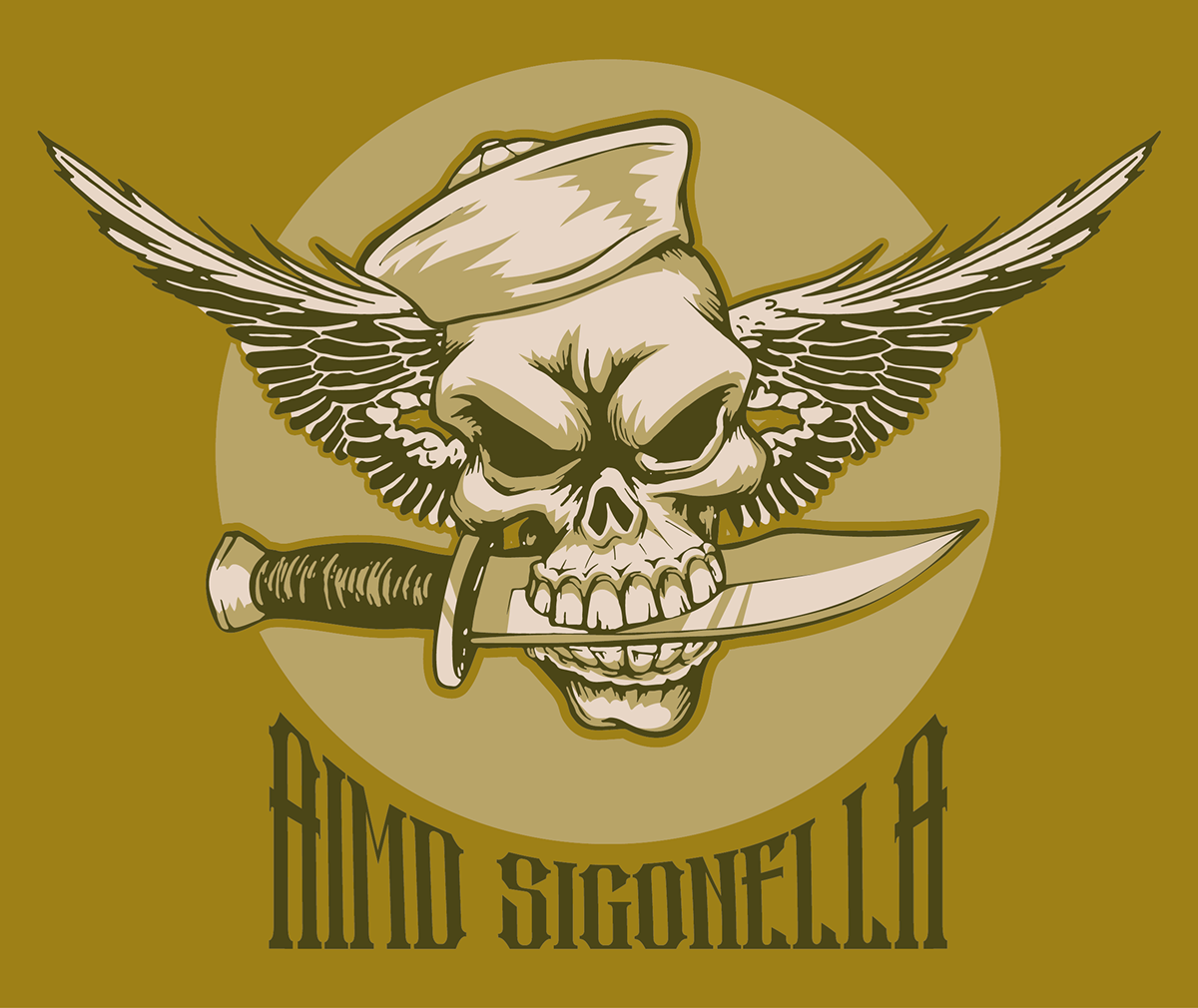 T-Shirt Design skulls military art sketch ink
