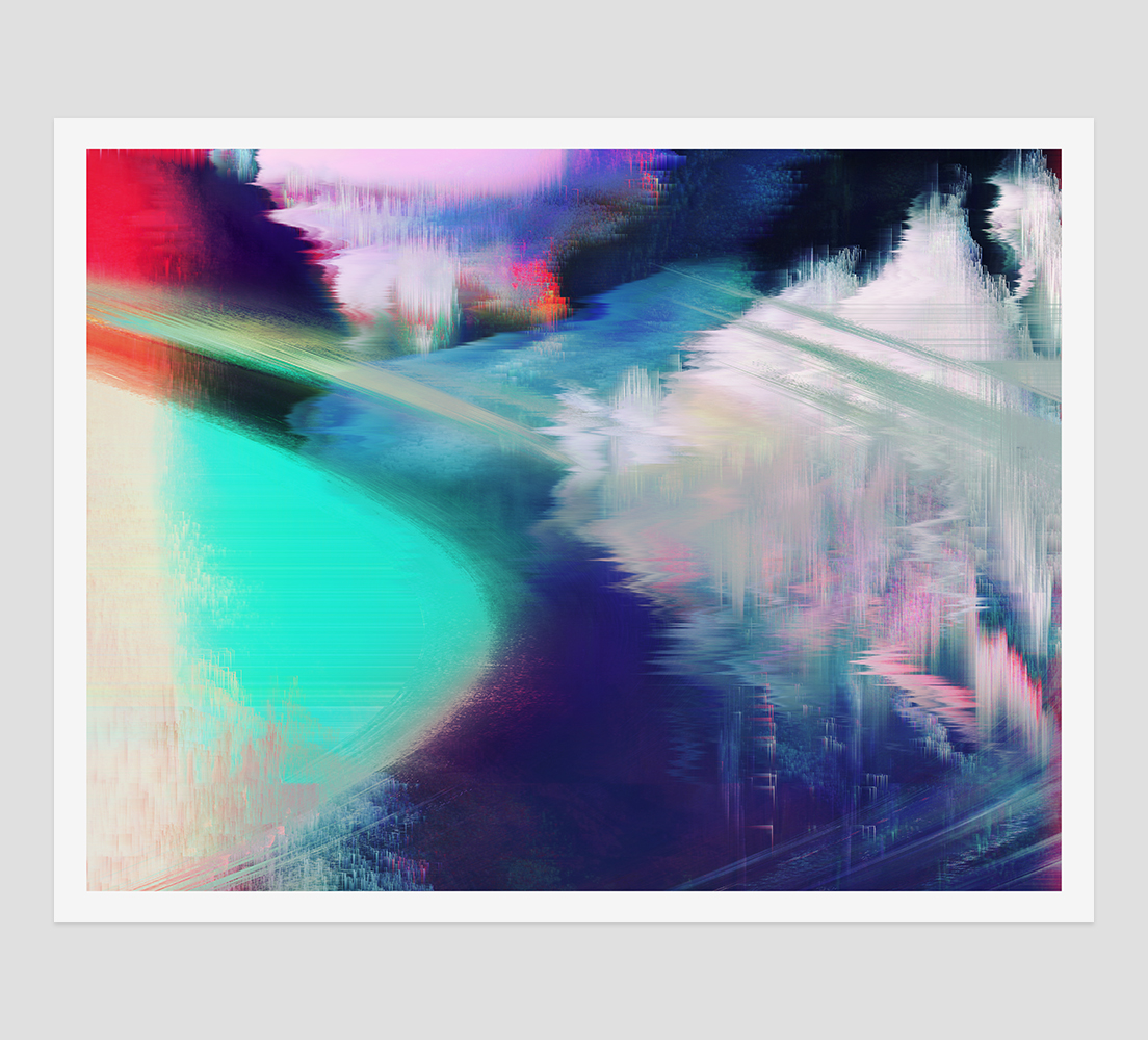 midsummer DUSK Evening abstract graphic art Glitch generative