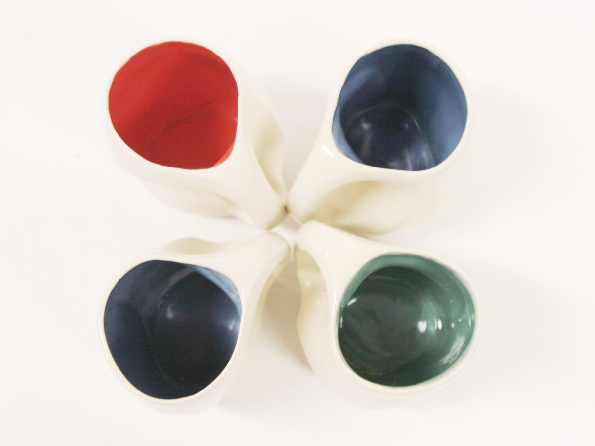 ceramics  pitcher cup set slip casting Casted White Glazing