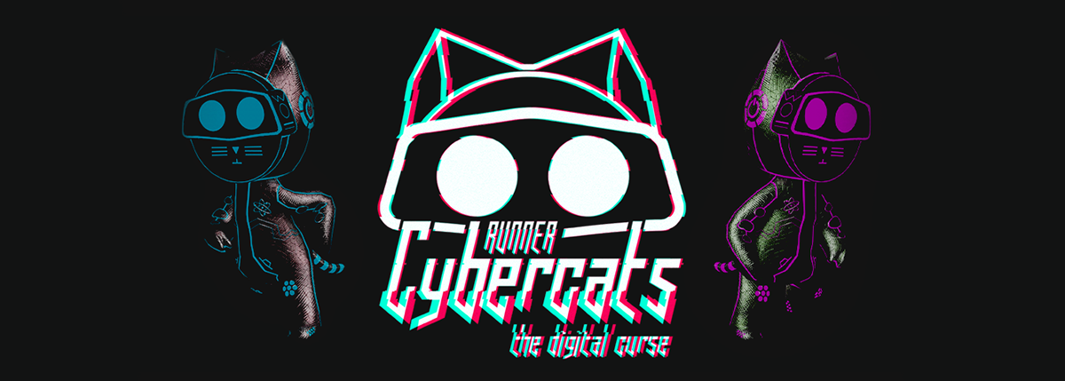logo runner cybercats the digital curse