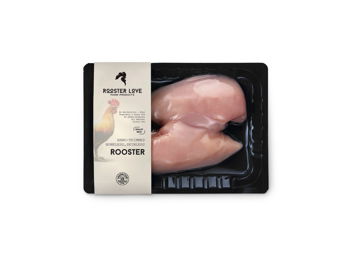Rooster Love farm products chicken logo