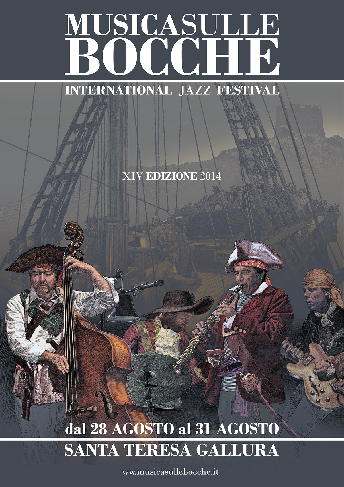 poster jazz jazz festival pirates sardinia