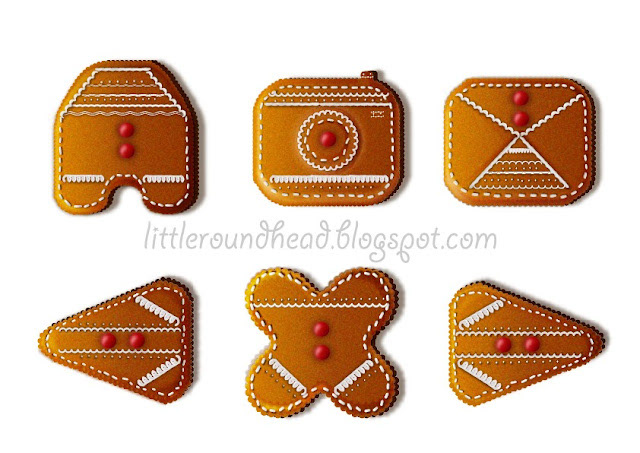 Christmas ginger bread cookies Icon