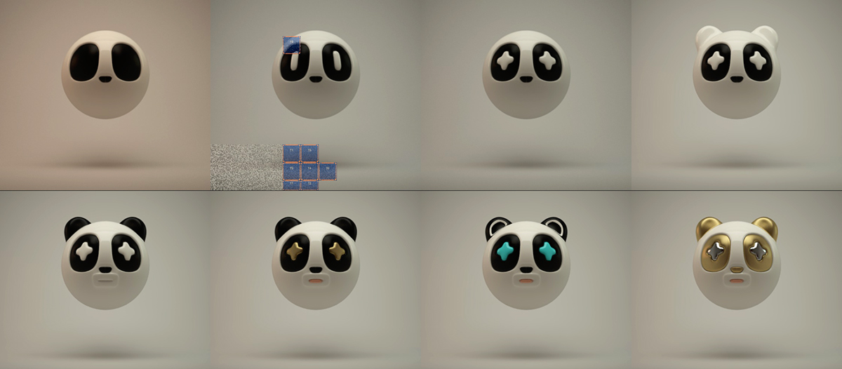 Panda  mr.kat kawaii Character animal Nature cute black White Extinction universe Planets star meditation Yoga