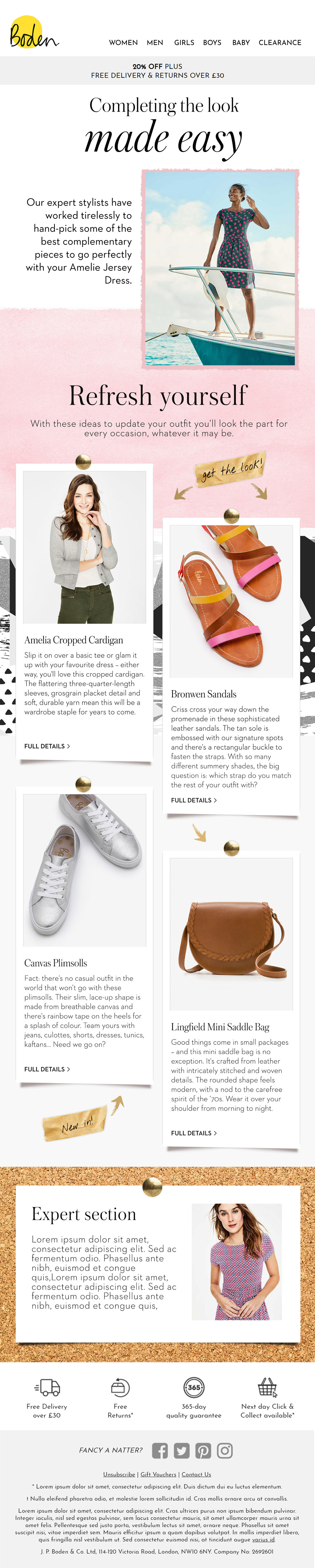 Boden Fashion emails email marketing