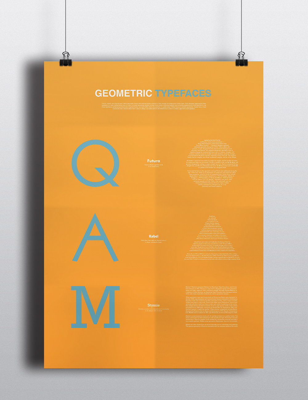 Geometric Typefaces  poster Anderson University (SC)