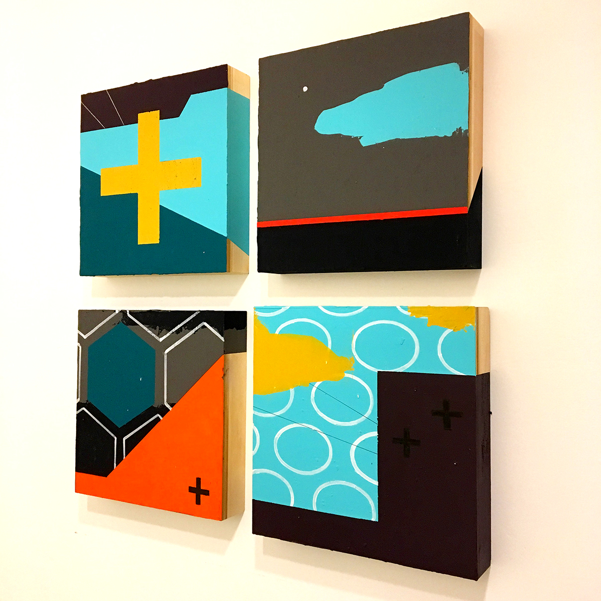 Adobe Portfolio Unveiled Veron Ennis cross orange hexigon square art modern art contemporary. geometric